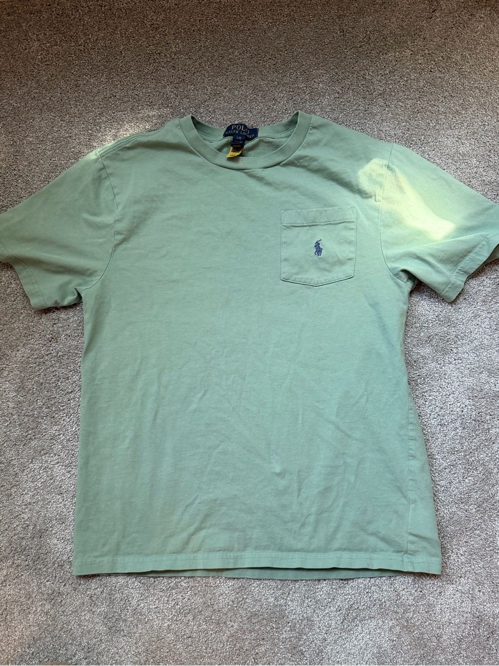 Boys Polo Ralph Lauren Pocket T-Shirt | Soft Mint Green | Size Large (14-16)
